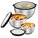 Produktbild SILBERTHAL Edelstahl Schüssel Set mit Deckel - Rührschüsseln zum Servieren, Kochen, Backen, Aufbewahren - Rutschfester Boden - 3 Stück