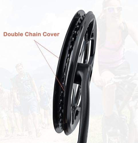 THALOUS Bicycle Crankset 6 7 8 Speed 48 52T Universal Square Crank Set 170MM Crank Arm for Mountain Bike - Thumbnail 3