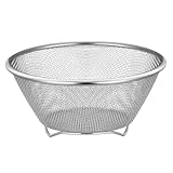 ALCXAZS Colino da cucina semplice e pratico in acciaio Per inox, setaccio per scolare la frutta, la verdura, i fagioli, frutta, verdura, il cibo, scolapasta, cotta