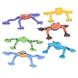 Accoutrements Archie McPhee Itty Bitty Poison Dart Frogs - Tiny and Adorable Soft Vinyl Frogs in Assorted Colors and Poses Perfect for Terrariums and Gnome Fans