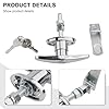 Feegow Zinc Alloy T Handle Lock Kit with Keys, T Handle Lock Kit for Truck and Garage Door,Secure for Truck Cap Attachment, Easy Installation #5