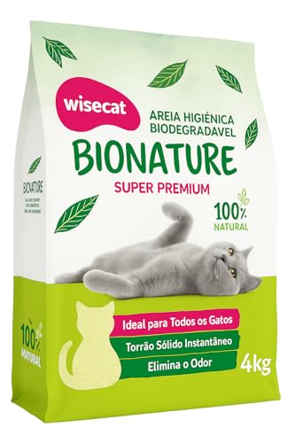 Bionature Areia Higiênica para Gatos Biodegradável Wisecat 4kg