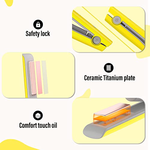 Savani Cordless Hair Straightener, Fast Heating Portable Ceramic Plates Flat Iron Straightener And Curling Iron With 5000Mah Rechargeable Battery, 4 Level Adjust Temp, Anti-Scald & Auto-Off #TOP3