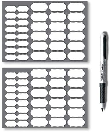 60 Etiquetas (30 Etiquetas Pote + 30 Tempero) + Caneta Preta