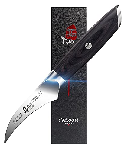 Tuo Bird Beak Paring Knife 2.75 Inch & Bread Knife 8 Inch - German Hc Steel & Pakkawood Handle - Gift Box Included #TOP1