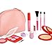 DRESS 2 PLAY Pretend Makeup Kit for Girls, 11 Piece Play Makeup Set with Leather Look Bag and Mirror Toy Makeup Set for Toddlers