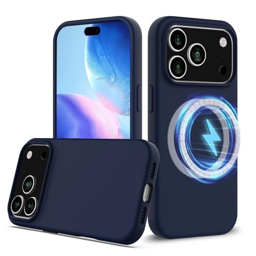 Coque iPhone 16 bleu foncé antichoc en silicone rigide premium