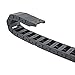 uxcell R38 18mm x 50mm Black Plastic Semi Closed Cable Wire Carrier Drag Chain 1M Length