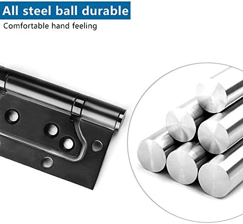 JINXIAN 2PCS Flush Hinges Door HingesCranked Hinges for Cupboard Cabinet Home Furniture Door Boxes(Black)