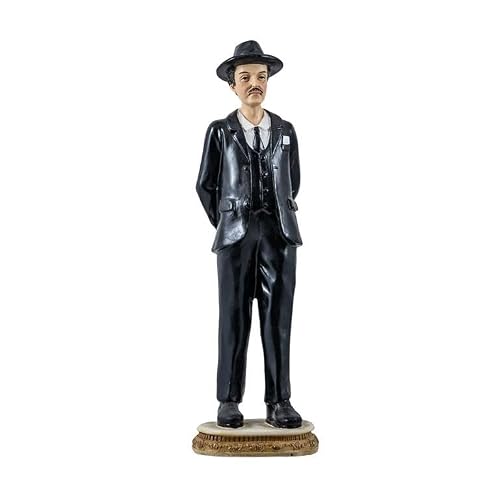 Figura de Jose Gregorio en Traje Negro de Resina Pintado a Mano 9x7x30 cm