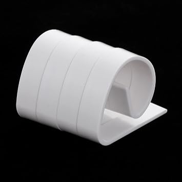 White Springless Tablecloth Holder Latch Anti-Slip Holder Stabilizer Clamp Clip Apparatus (4, White)