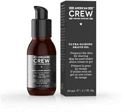 American Crew Ultra Gliding Shave Oil, Nourishes & Softens Beard Hair (50ml) Irritation Preventing Formula, Grooming for Men