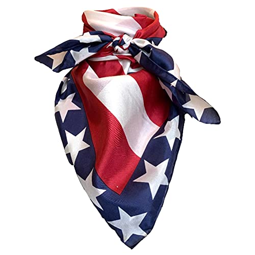 Wyoming Traders Wild Rag Liberty Patriotic Red White Blue America Silk Scarf2