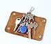 Handmade Leather 6 Hook Snap Button Large Capacity Key Holder Key Case for Men