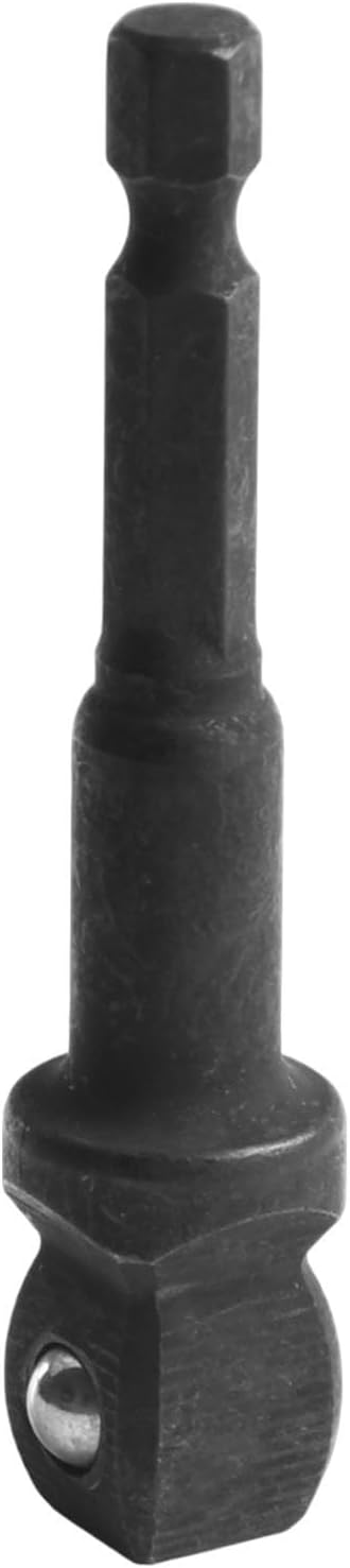 Drill Socket Adapter Set, Hex Shank to Square Drive, /4 3/8 /2 Inch Ball Head Swivel Adapter for Wrench Extender, Chrome Vanadium Steel Tools for Narrow Space Drill