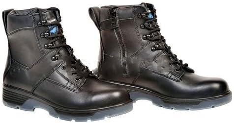 Black 6inch Lace Up Side Zipper Composite Toe Boot, Size 9-2pack