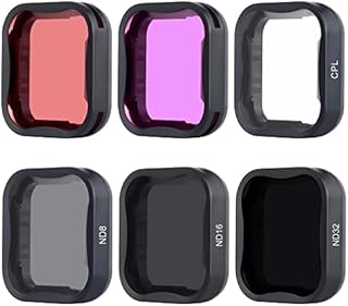 YALLSAME ND Filter/Dive Filter for GoPro Hero 7 6 5 with ND8 ND16 ND32 CPL Color Magenta Red Filter Ideal for Standard Day Photography and Snorkeling Lens Filter Set Accessories for GoPro 5 6 7