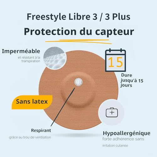 MySweetStitch FreeStyle Libre 3/3 Plus Overpatch – 10x patchs de fixation ronds, maintien extra fort sur le capteur, imperméable & doux pour la peau, hypoallergénique, Made in Germany, Pastel – vue 2