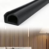 Kanał kablowy do paneli akustycznych, szerokość 12 mm, półokrągły kanał kablowy, elastyczna osłona na kabel, samoprzylepna, wymiana kabli bez demontażu, panele akustyczne akcesoria (300 cm)