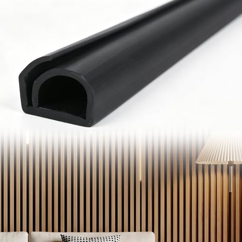 Kanał kablowy do paneli akustycznych, szerokość 12 mm, półokrągły kanał kablowy, elastyczna osłona na kabel, samoprzylepna, wymiana kabli bez demontażu, panele akustyczne akcesoria (300 cm)
