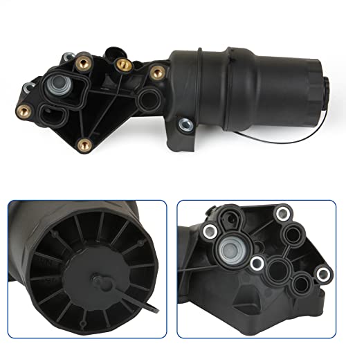 Mitzone Oil Filter Housing Compatible With 2005-2014 Volkswagen Beetle Golf Jetta Rabbit Passat Audi Ttrs 2.5L Replace 07K115397D #TOP5