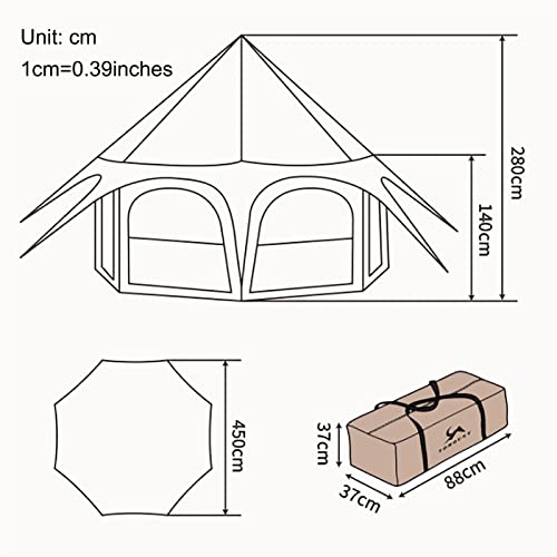 Carpa de Lona Algodón Impermeable 4 Estaciones 8-10 Personas miniatura 3