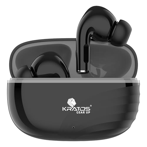 Image of Kratos TW01 Ear Buds Wireless with 30H Playtime with Touch Control, Noise Isolation & Clear Calls, Bluetooth Earbuds with Voice Assistant, Bluetooth V 5.3 & with Type C Fast Charging,TWS Earphones
