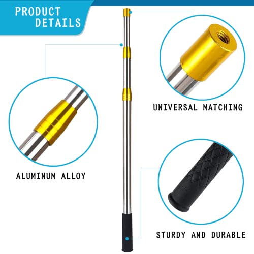 Gefischtter Fishing Harpoon Retractable Telescopic Fish Gaff Stainless Steel Fishing Barbed Spear Aluminum Alloy Rod with 8mm Screw for Outdoor Fishing Landing - Thumbnail 3