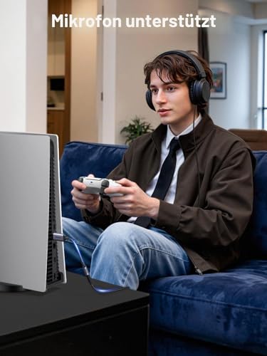 UGREEN USB auf 3.5mm Klinke Adapter Soundkarte für Computer, PS5, Switch, Lautsprecher, Mikrofon 4 Polig TRRS