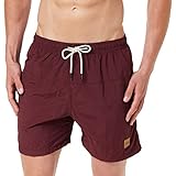 Urban Classics Herren Badehose Block Swim Shorts cherry L