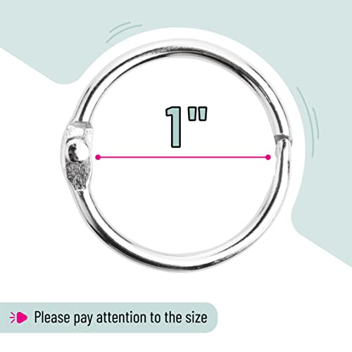 Mr. Pen- Loose Leaf Binder Ring, 40 Pack, Binder Rings 1 Inch, Binder Rings, Book Rings, Metal Rings For Index Cards, Rings For Flash Cards, Index Card Rings, Paper Rings, Small Binder Ring, Book Ring #TOP2