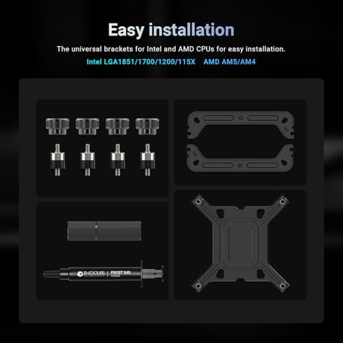 ID-COOLING FX360 TD – 360 mm AIO Liquid CPU Cooler with Digital Display & ARGB Lighting, 350W TDP, Intel LGA1851/1700 & AMD AM5/AM4 Compatible - Image 6