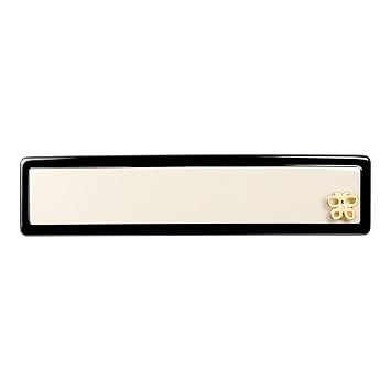 SHE'S FREE STYLE JUST FOR YOU [Chanel-style] Hair Barrette for Women, Acetate Resin Barette, Classic Black & White, French Hair Accessory for Thin Hair, Anti-Slip for Half-Hair (Middle,3.5 inch,1 Pcs)