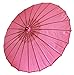 AAF Nommel ® Deko- Sonnenschirm aus Holz in pink rosa, einfarbig transparent, 104