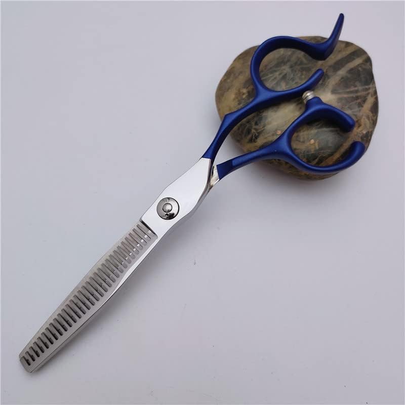 ヘアカットシザー、6インチプロフェッショナル日本製440cアップスケールシザーブルーハンドルヘアシザーカット理髪ヘアカット間伐シザー