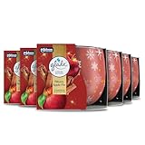 Glade Scented Candle Sleeved, Infused with Essential Oils, Made without Palm oil, Up to 25 Hour Burn Time, Limited Edition Christmas Candle, Warm Apple Pie, Pack of 6 (6x 108g)