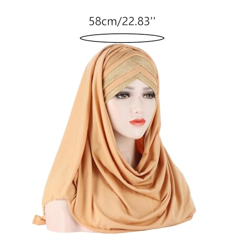 Ready to Wear Hijab for Women Instant Turban Soft Muslim Scarf for Prayer Long Hijabs Abaya Clothes3
