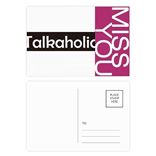 Carte postale Talkaholic Mlle élégante - Set de correspondance premium 20 pièces multicolores