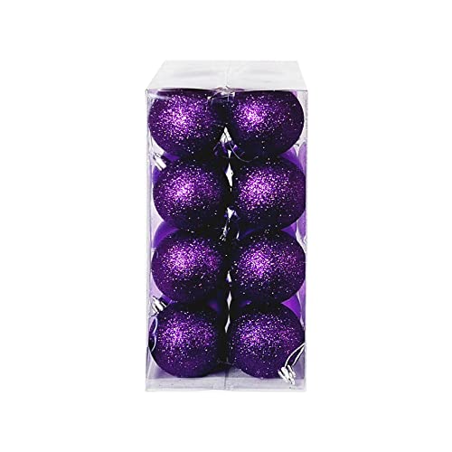 Kit C/24 Bolas de Natal Lisas/Foscas/Glitter de 6cm - Lilás