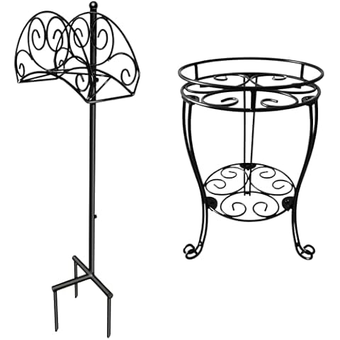 TREEZITEK METAL PLANT STAND AND GARDEN WATER HOSE HOLDER Cover