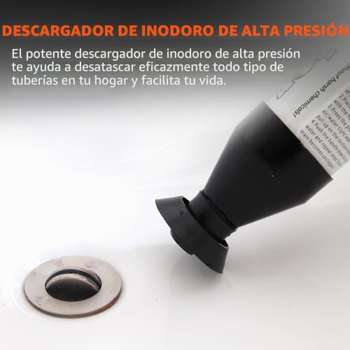 Miniatura 5 de Bomba Desatascadora De Desagüe, Limpiador De Tuberías De Aire Comprimido, Desatascador De Fregaderos, Inodoros, Bañeras Y Duchas