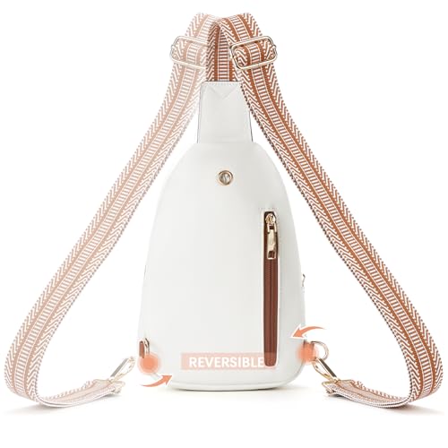 BOSTANTEN Leather Sling Bag For Women Small Crossbody Bag Fanny Pack Women Shoulder Chest Bag