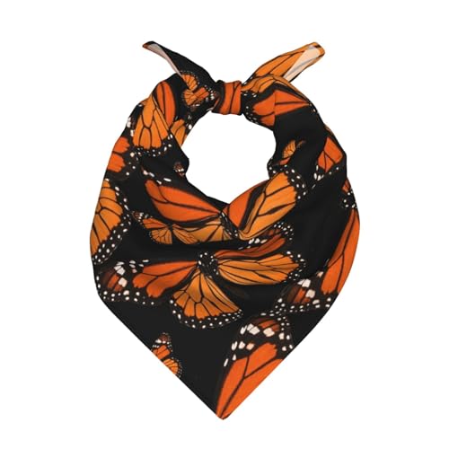 FekiLoot Orange Monarch Butterflies Neck Scarf For Womens Silky Head Scarves Hair Bandanas Square Scarf Fashion Accessories Scarves Gift