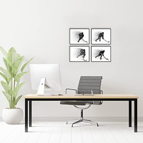 Hockey Wall Art Prints - Set Of 4 (8X10) Unframed Hockey Posters - Hockey Room Decor For Men Kids Teenagers -Ice Hockey Poster Set For Bedroom Man Cave - Ice Hockey Wall Decor - Hockey Posters For Wall #TOP3