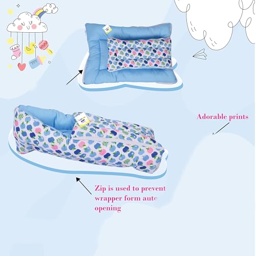 Image of Toddylon Baby Bedding Set New Born Baby Bed Mosquito Net | Carry Bag|Sheets | Essentials Combo (0-6 Months) (4PCS Set)