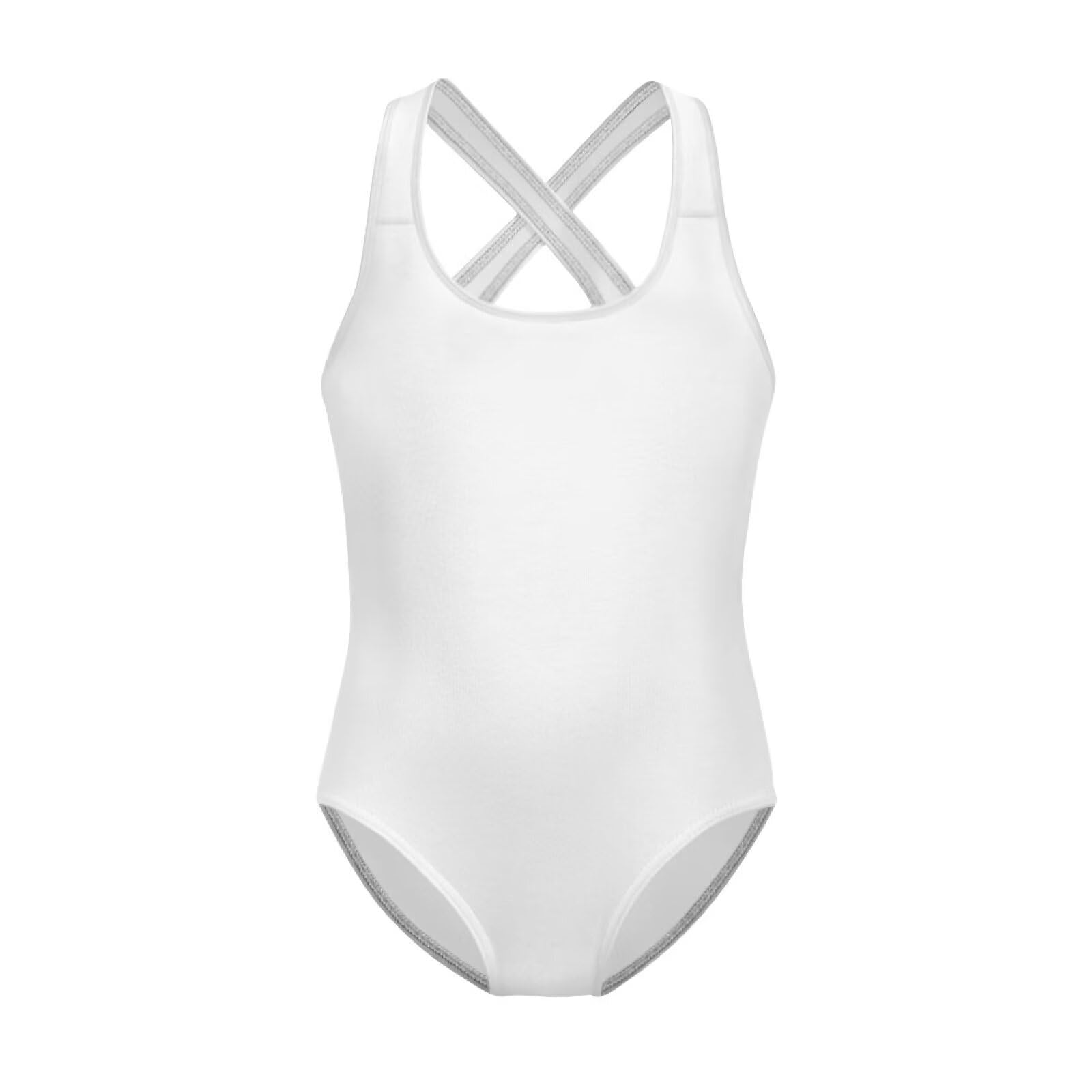 Xpyiqun Swimsuit for Girls One Piece Bathing Suits Size 5-14 Sleeveless Swimwear Cross Shoulder Strap Swimming Wear