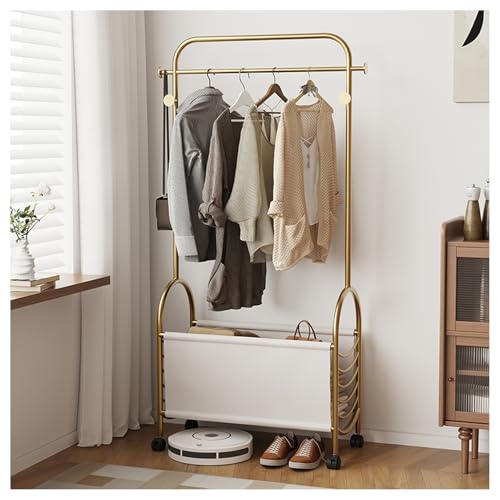 Cintre en Acier Gain de Place avec Panier de Rangement pour Entrée et Bureau