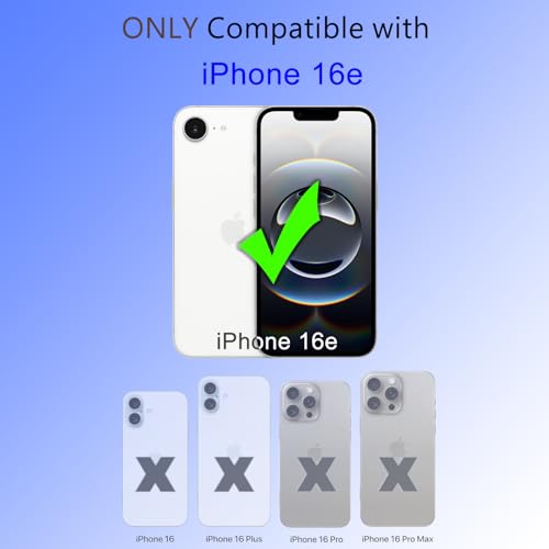 Image of FanTEK Phone Case Compatible with iPhone 16e 6.1 Inch, Magnetic Case Clear Protective Bumper Hard Back Cover