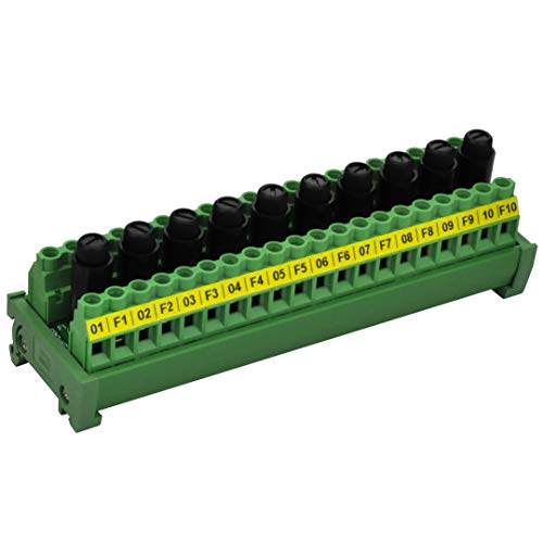 OONO DIN Rail Mount 20 Position Screw Terminal Block Distribution