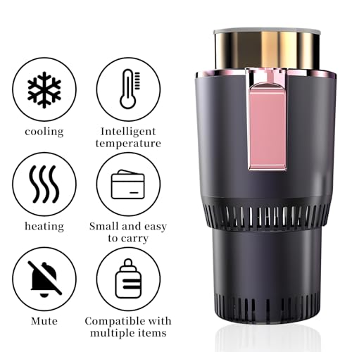 Image of Smart Car Heater & Colder Cups,Temperature Control Cup,Car Cup Holder|Quick Thermal Heating Cups|Car Refrigerator Quick Cooling Cups|Suitable for Most Cars (Purple)